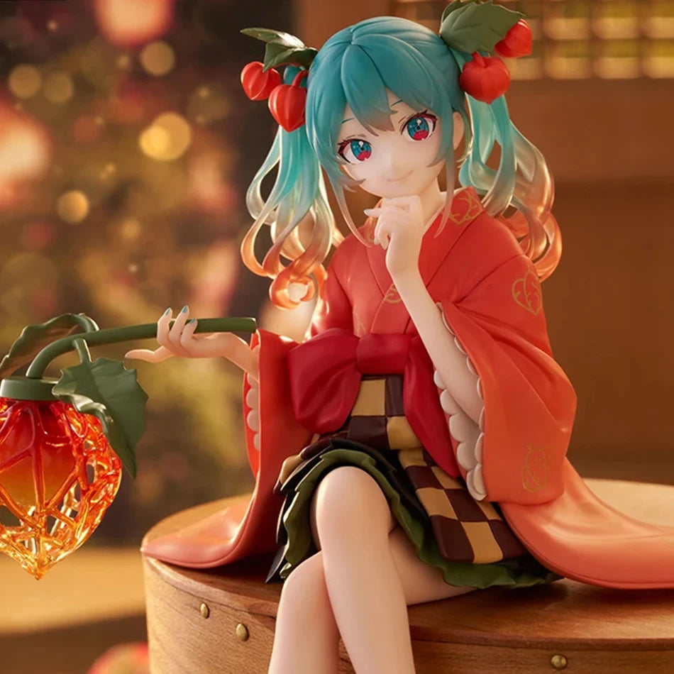Lantern Fruit Cherry Chuyin Handmade Cute anime Beautiful Girl Hatsune Miku Figure PVC Model Cartoon Peripheral Birthday Gift