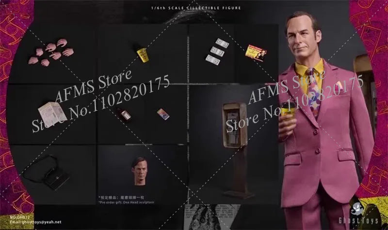 Ghost toys GH-012 1/6 Scale Collectible Figure Cunning Lawyer Saul Full Set 12Inch Men Soldier Action Figure Model