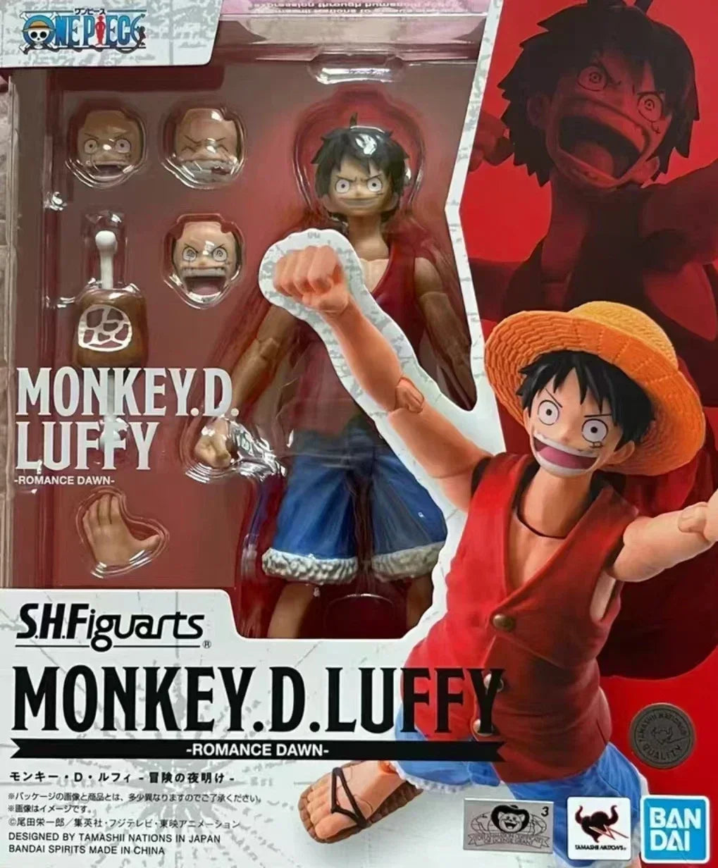 In Stock ONE PIECE PORTGAS.D.ACE SABO Luffy Bandai S.H.Figuarts SHF Model Kit Action Figures Model Toy Gift for Children