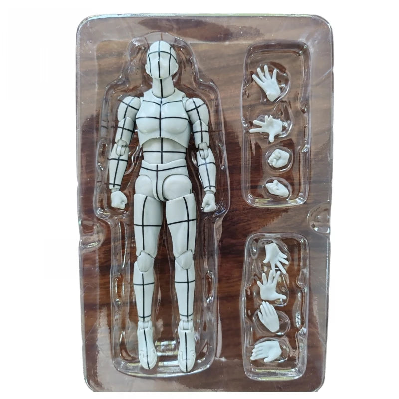 Bandai SHFiguarts B0DY-KUN Wireframe Gray Color Ver Sketch Draw Action Figure Artist Art Painting Drawing Mannequins Movable