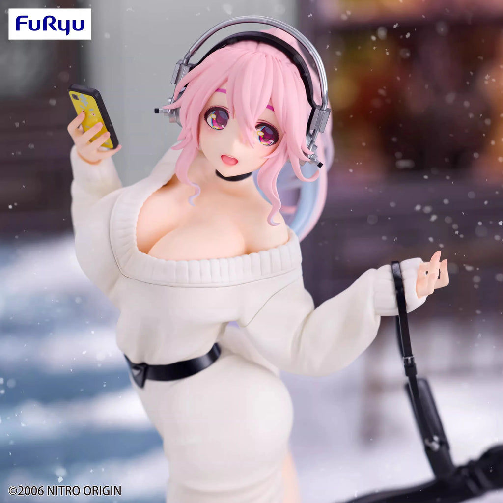 Original FuRyu Trio-Try-iT Super Sonico the Animation SUPERSONICO Winter Memories PVC Anime Figure Action Figures Model Toys