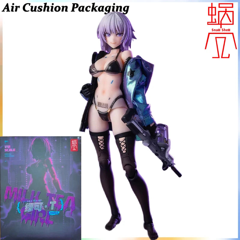 Snail Shell Genuine 1/12 Series Health Operation Milk Tea Girl Miu Ke·T‌ RobotBuild Modified Seawolf  Action Figures Model Toy