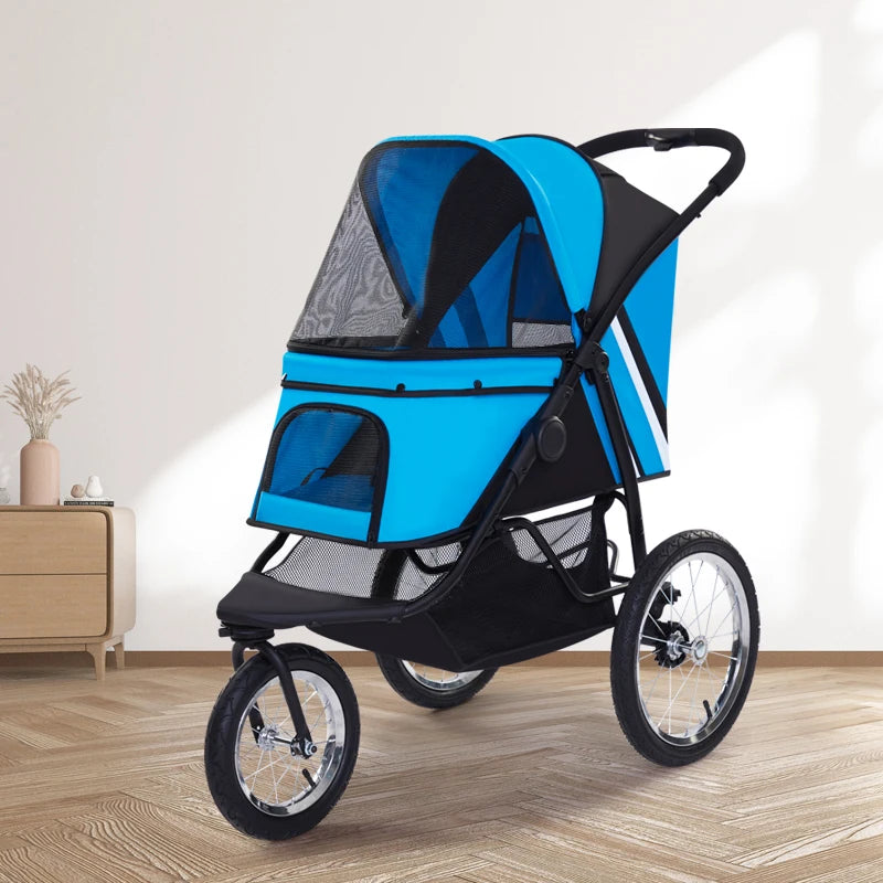 New Picture PC401 Popular Pet Strollers Big 3 Wheels Folding Dog Stroller  for Sale