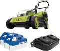 24 Volt 17 Inch Mulching Walk Behind Lawn Mower with 11 Gallon Grass Catcher, 6 Position Height Adjustment, Battery and Charger