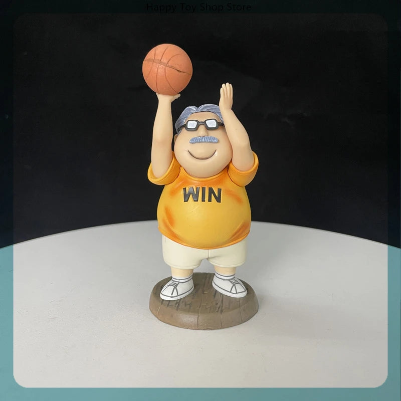 12cm Slam Dunk Shohoku Mitsuyoshi Anzai Cute Edition Anime Figure Model Statue Boys Collection Desktop Decoration Ornament Toys