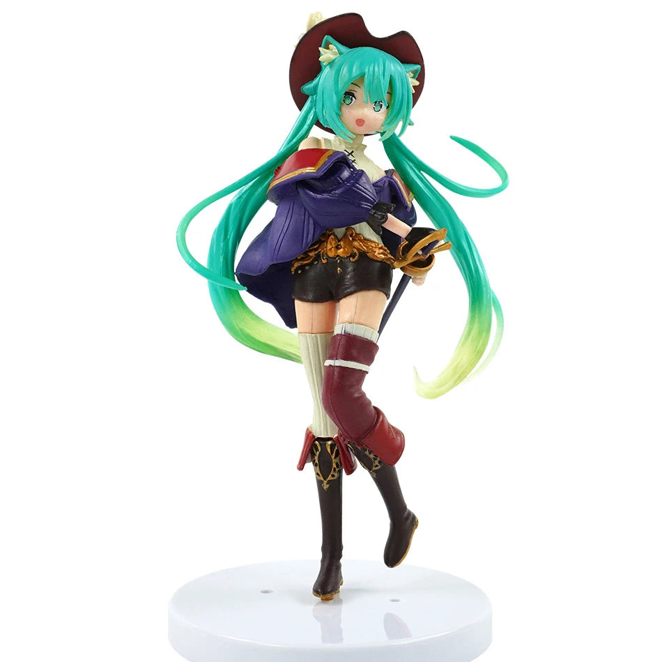 Anime Hatsune Miku Doll Model Cartoon Cute Kawaii Toys PVC Model Action Figures Car Dashboard Decoration Holiday Gift