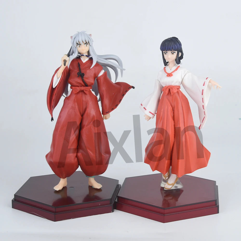 20cm Anime Inuyasha Figure Inuyasha Kikyō Sesshoumaru Higurashi Kagome PVC Action Figure Model Toys Collectible Model Toy Gift