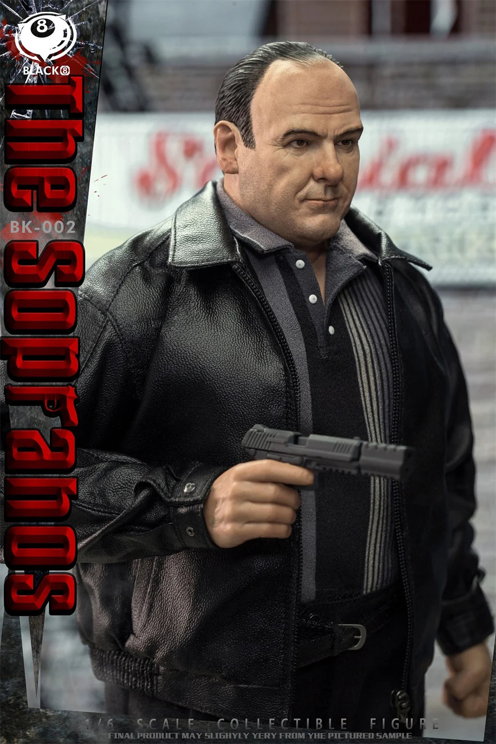 BLACK 8 STUDIO BK-002 1/6 Scale The Sopranos Black Leather Jacket Male Soldier Full Set for 12" Action Figure Model Toys