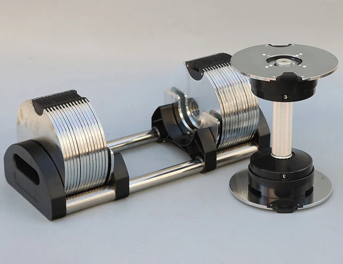 Quick Insert Slice Dumbbell Set Wholesale Adjustable 20KG Painted/Electroplated 1KG Increment Turning Handle Dumbbell Pairs