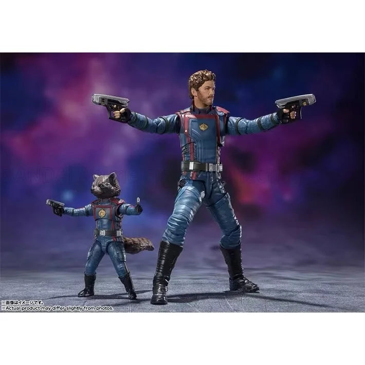 In Stock Original MarvelLegends S.H.Figuarts Marvel Shf Star Lord Rocket Raccoon Guardians of The Galaxy3 Action Figure Gift