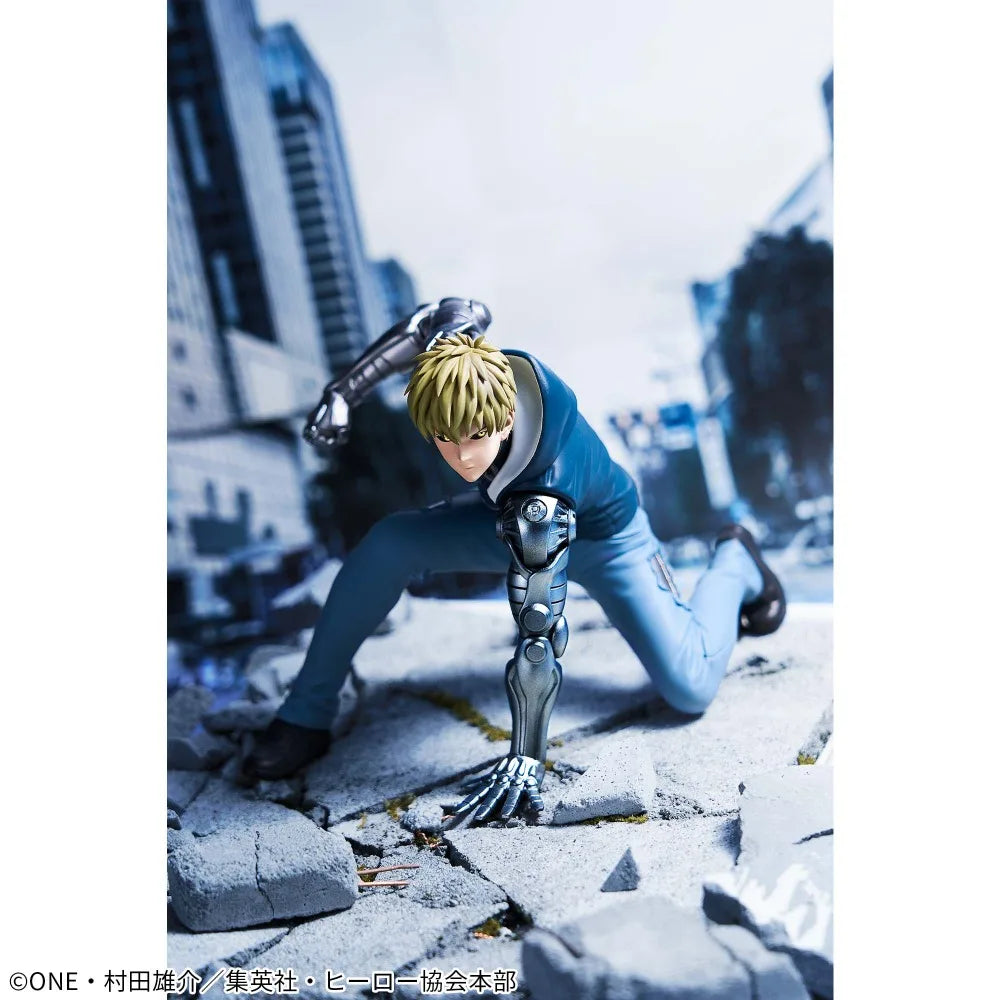 In Stock Bandai Original Genuine Banpresto Anime One Punch Man Genos Demon Cyborg 11cm Collection Model Toy Figure Birthday Gift