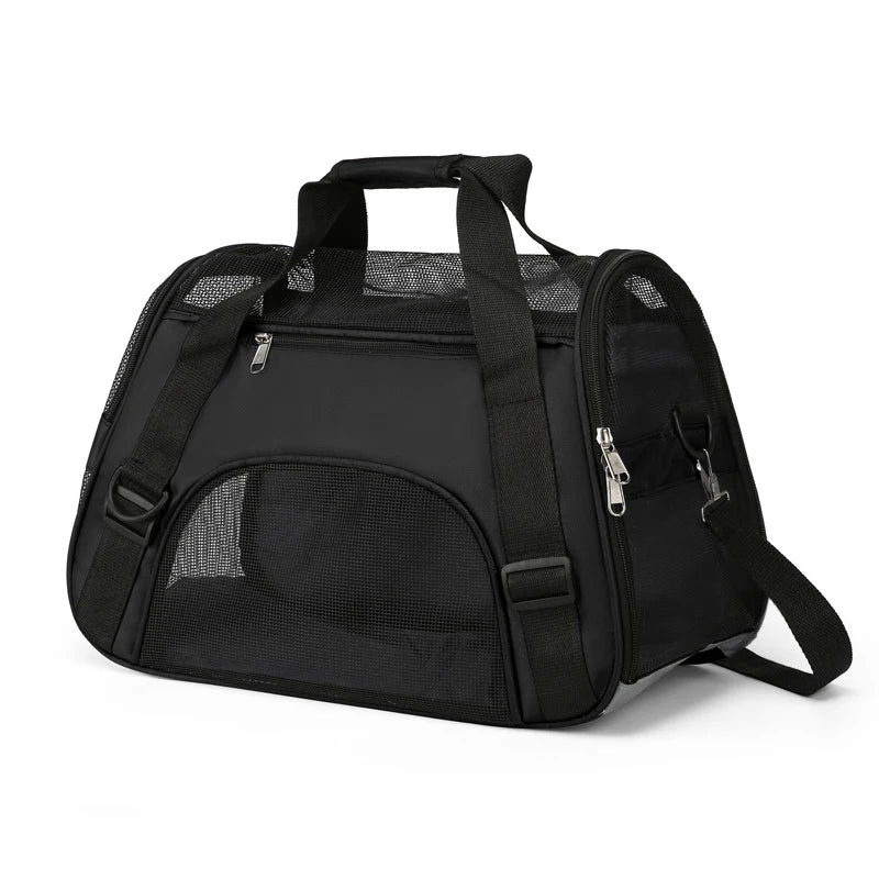 Portable Pet Bag,Suitable for Small Medium Pet Carrier,Soft Sided Puppy Cat Bag Portable Foldable Airline Approved Transport Bag