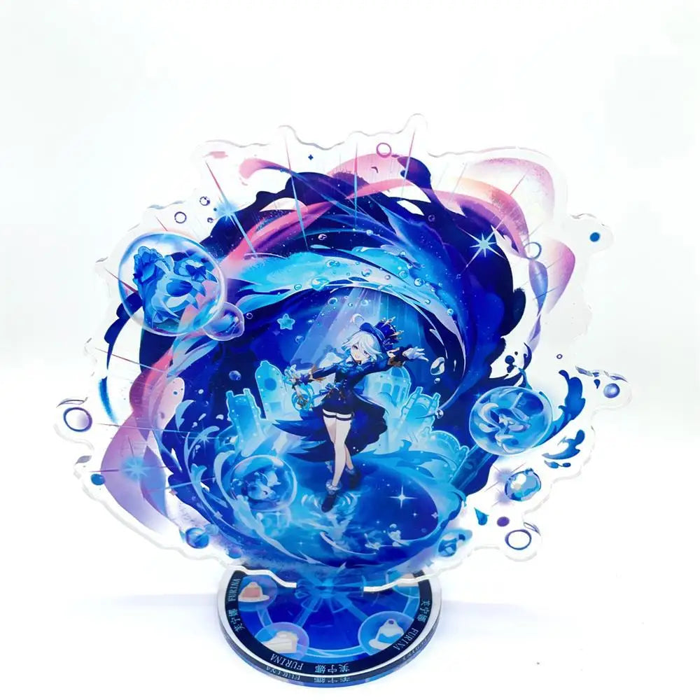 Anime Figur Genshin Impact Furina Arlecchino Xiao Yae Miko Yelan Acryl Stand Modell Platte Schreibtisch Dekor Stehende Zeichen Fans Geschenk