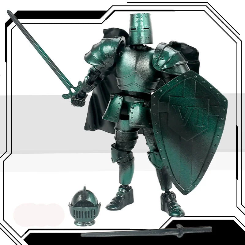 Middle Ages Warrior Action Figure Toys Retro Joint Mobility Knights Collectible Model Toy For Kids Adult Stress Relieving Gifts