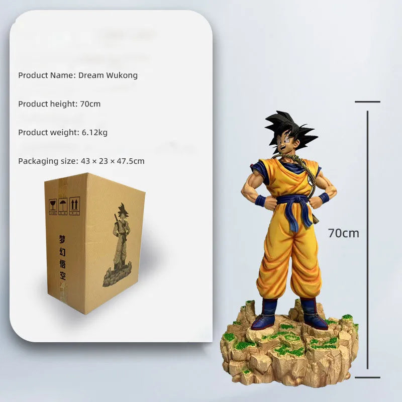 70 cm Die neue Dragon Ball Anime-Figur Super Saiyajin Son Goku Dream Actionfigur Statue Sammlung Ornamente PVC Modell Geschenkspielzeug