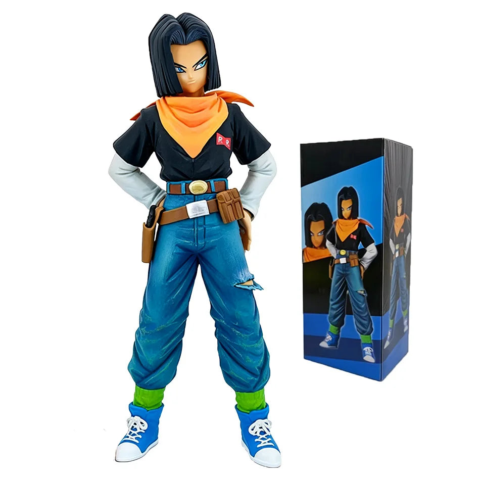 2026 24CM Dragon Ball Z Android 18 17 Anime Figure Action Figure Pvc Model Statue Collection Decoration Toy Ornaments Xmas Gifts
