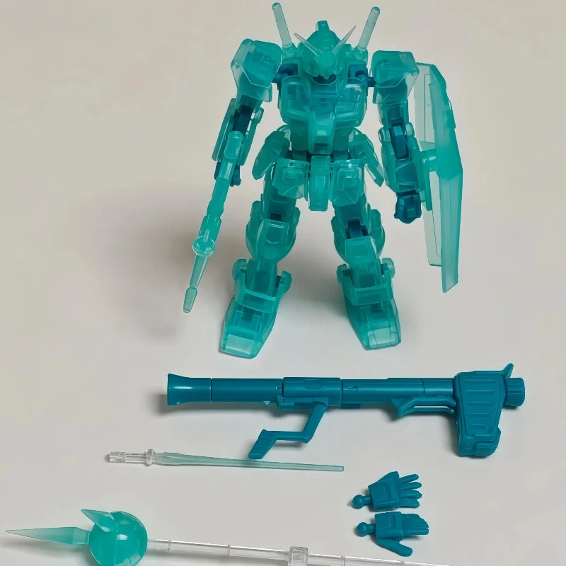 Bandai Gundam Limited Edition Neon Gurren Lagann Color Transparent Action Figurine Original Zazuo Set For Collecting Displaying