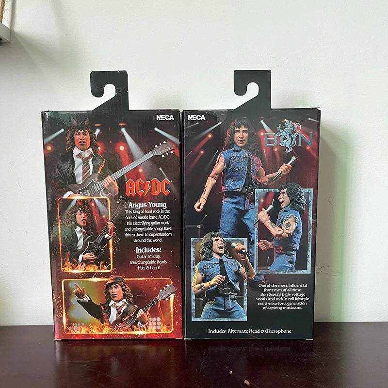 Highway To Hell Angus Young Bon Scott Action Figure Model Toys Collection Joint Movable Christmas Gift Toys For kids