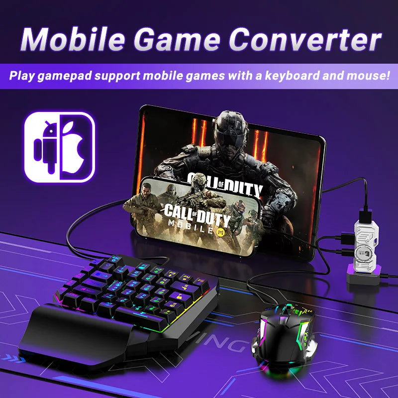 GAMWING M9 5-in-1 Keyboard And Mouse Converter Plug And Play For IOS/Android/Harmony