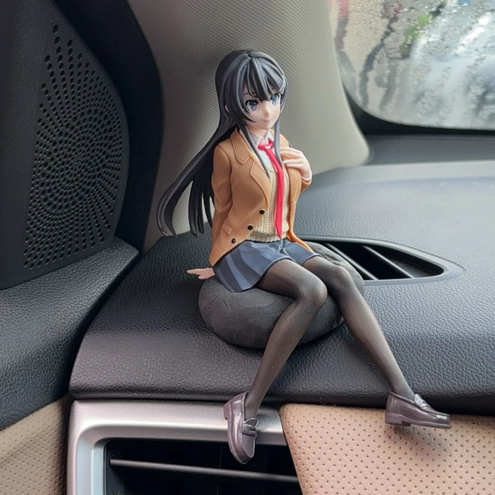 Anime Bunny Girl figure Sakurajima Mai figuras Cute anime JK girl Action Figure Sitting Pose model statue Collect Toy doll Gifts