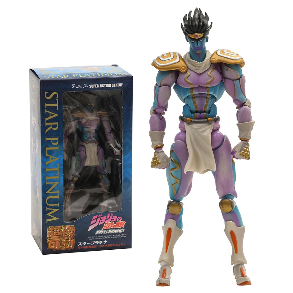 Jojos Bizarre Adventure Star Platinum Action Figure PVC Collection Model Toy Doll Brinquedos