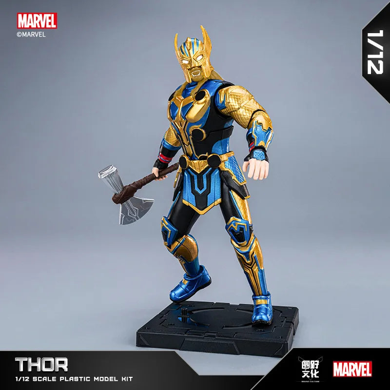 Anime Figure Marvel Hero Iron Man 1/12 Model Assembly Kit Disney Figure Building Blocks Joint Movable Toy Kids Puzzles Gift
