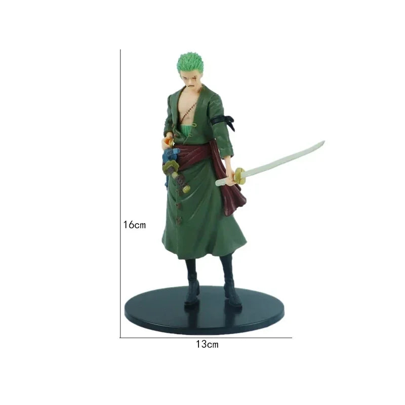 **18cm One Piece Anime Figure Pirate Warriors Monkey D Luffy Roronoa Zoro Sanji Usopp Action Figures Collectible Model Toys