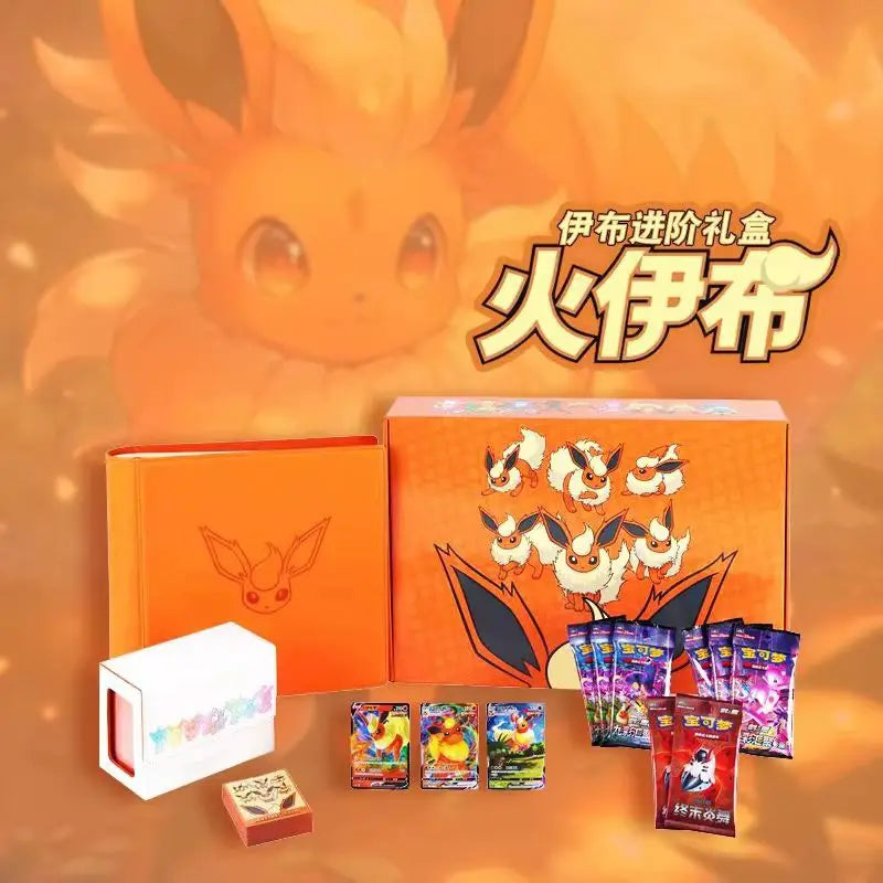 New Original Pokemon Tcg Eevee Cards Collection Simplified 6.0 Advanced Ptcg Special Toys Edition Custom Set Customized Box Gift