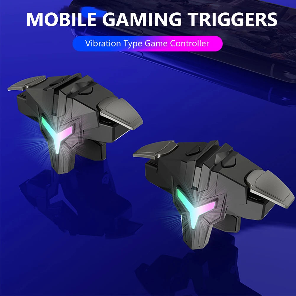 1/2 stücke RGB A1 Mobile Gaming Trigger Professionelle 4 Finger Game Controller Gaming Ziel Schießen Trigger Joystick für Handy