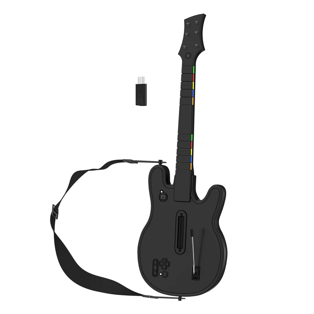 2.4G Wireless Guitar Gamepad Game Controller With Shoulder Strap For PS4 PS3 PC Guitar Hero Clone Hero Rock Band Accessories