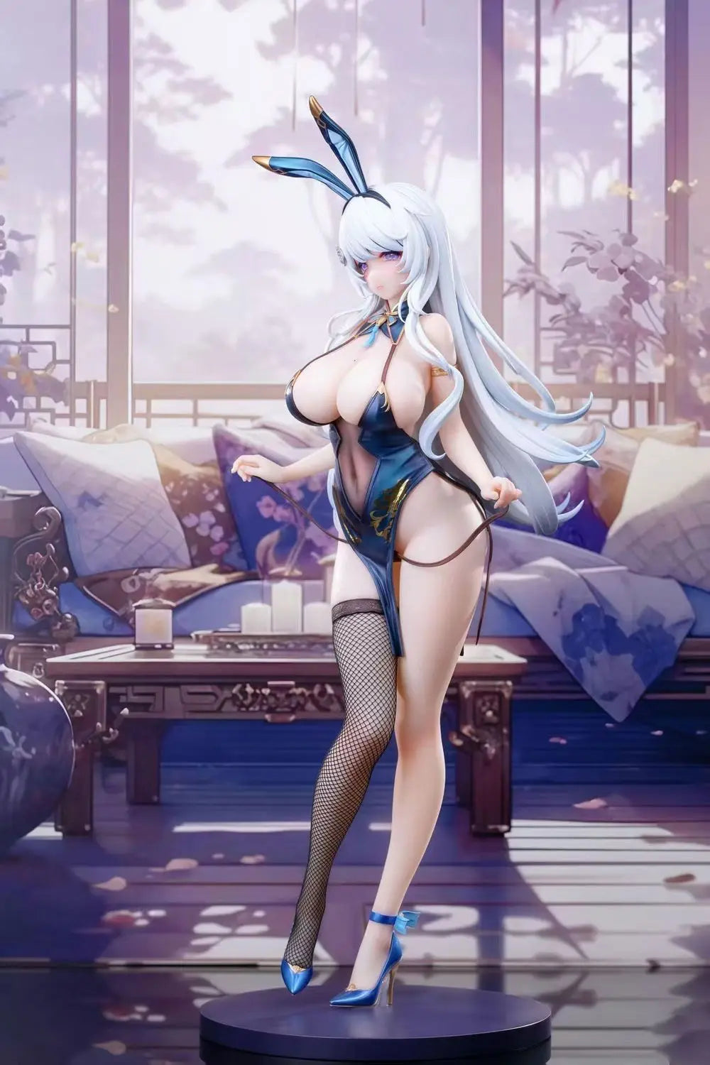 Bunny Girl Figures Beautiful Sexy Cheongsam Girls Figurine Anime Machi Figure Pvc Collection Statue Decora Toys Halloween Gifts