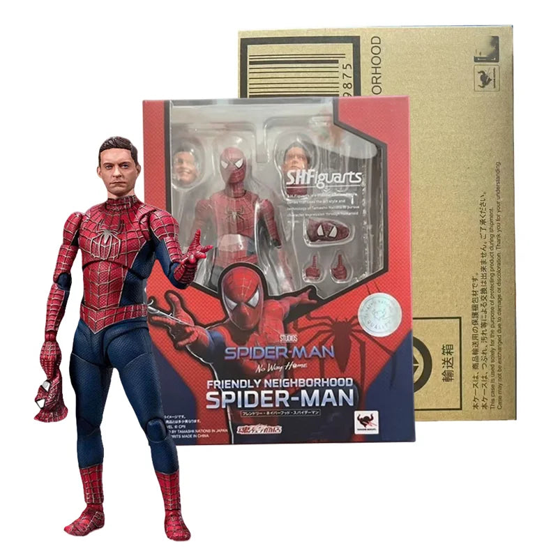 CT Spider-man: No way Home Friendly Neighborhood Spiderman S.H.Figuarts The Amazing Spider-Man Action Figure Model Toy Kids Gift