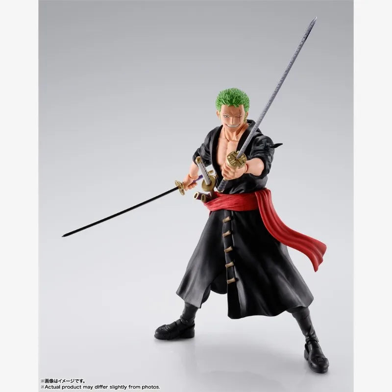 100%Original in Stock Bandai S.H.Figuarts ONE PIECE Roronoa Zoro Anime Character Model Toys Desktop Ornaments Collection Gifts