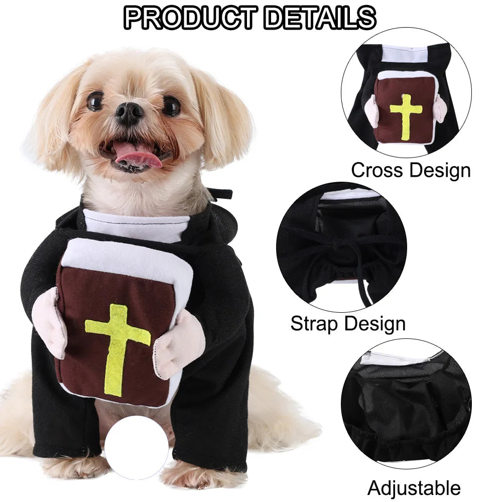 Hunde-Cosplay-Kostüm, Haustier-Hundejacke, Halloween, süße Bibel-Hunde-Outfits, Party-Anziehkleidung, Kätzchen-Kleidung, Chihuahua, Mops-Kleidung
