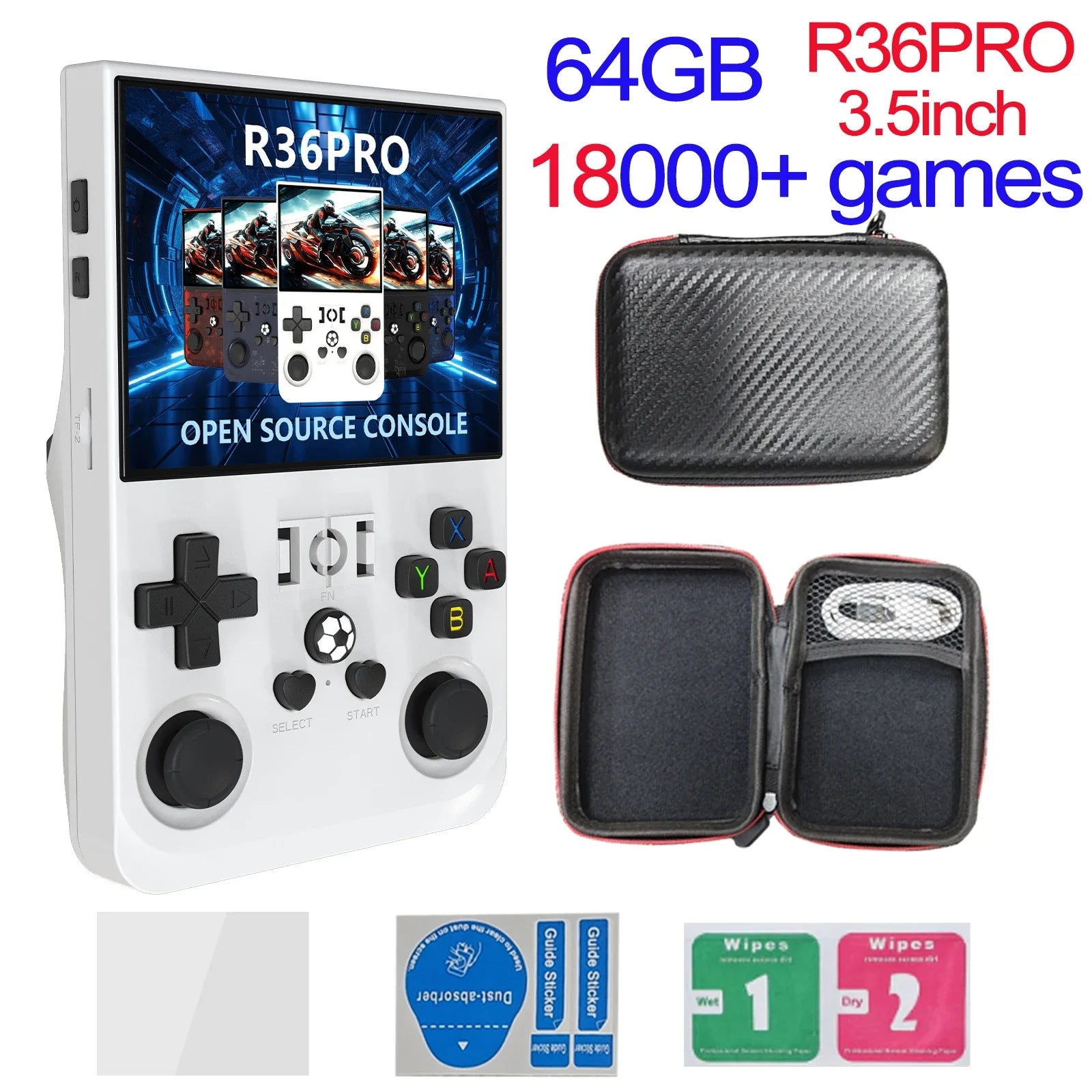 R36MAX Игрална конзола 64GB 128GB 18000+ ИГРИ Linux система 4.0-инчов K36 срещу R36S 3.5-инчов джобен видео плейър. Не е необходимо изтегляне.