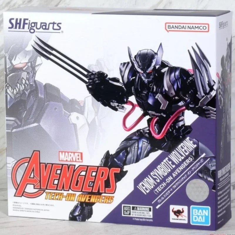 Bandai S.h.figuarts Captain America Iron Man (tech-on Avengers) Marvel Action Figure 15.5cm Collectibles Model Toys New In Stock