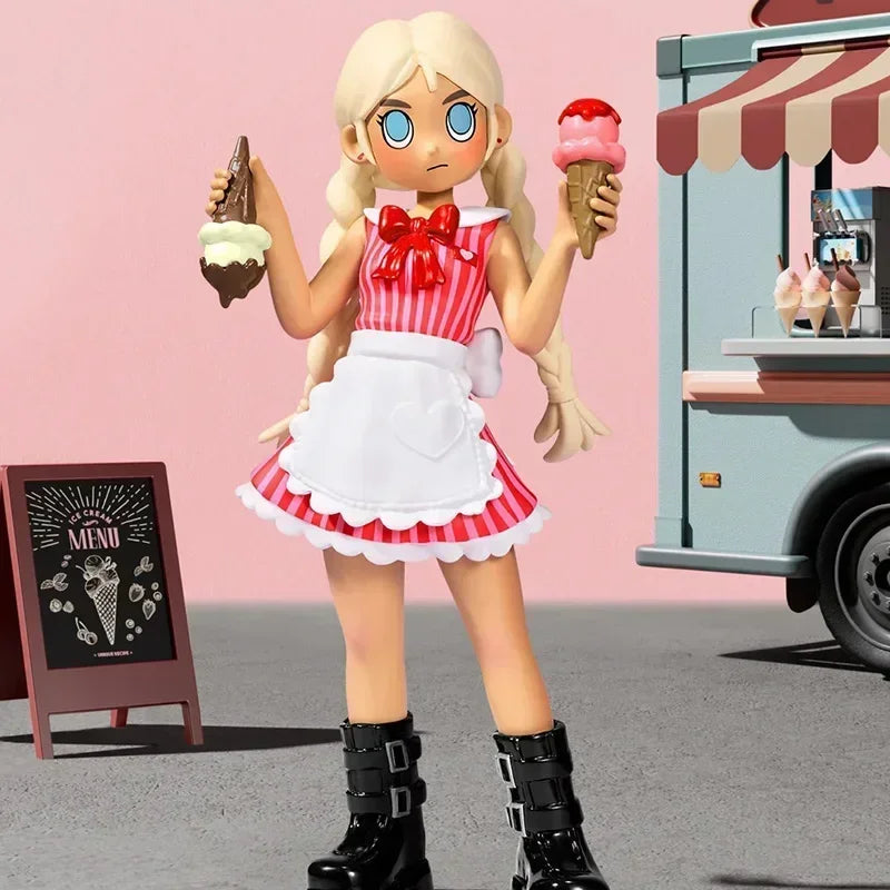 POP MART Peach Riot Rush Hour Series Blind Box Toys Kawaii Anime Action Figure Surprise Desktop Decoration Mystery Box