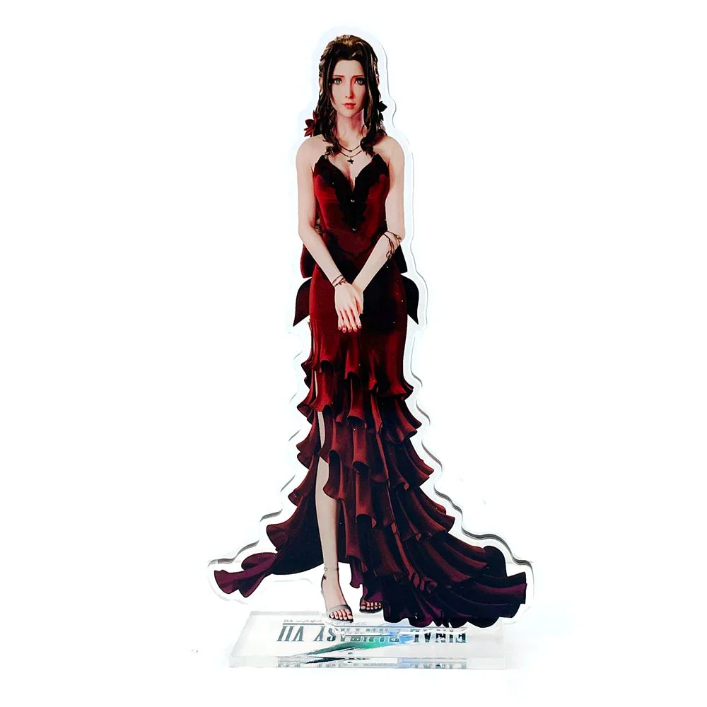 FF7 Fantasy 7 Kostüm Tifa Lockhart Aerith Gainsborough Acryl-Aufsteller Figuren Anime mjvl