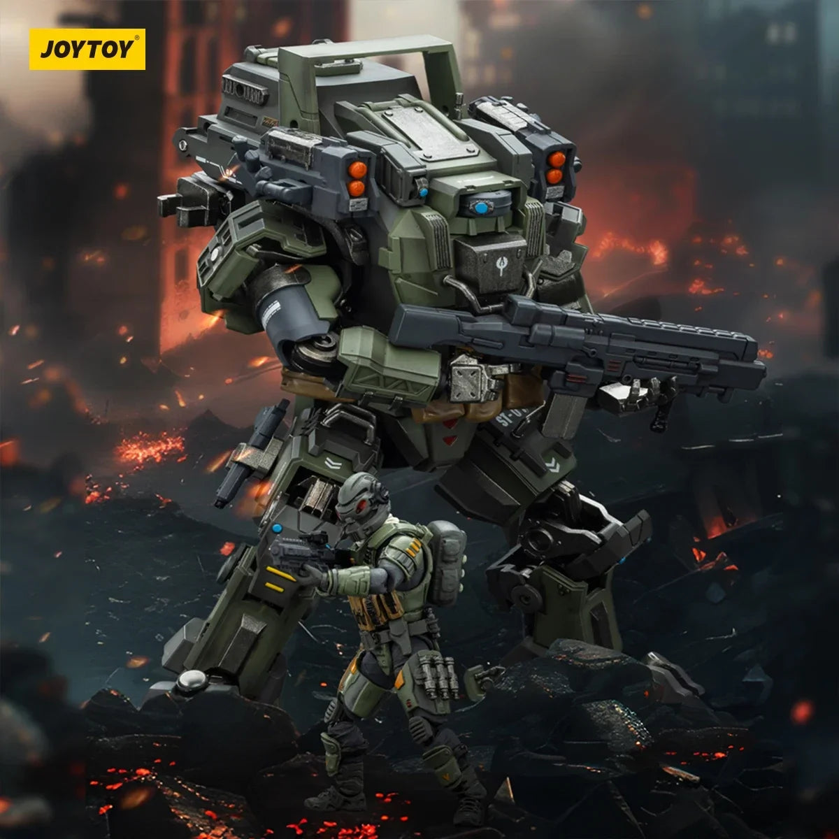 in stock JOYTOY Dark Source 1/25 Action Figure APOC Series Bedrock Mecha Figure Model Collection Toy Gift Action Anime Figure