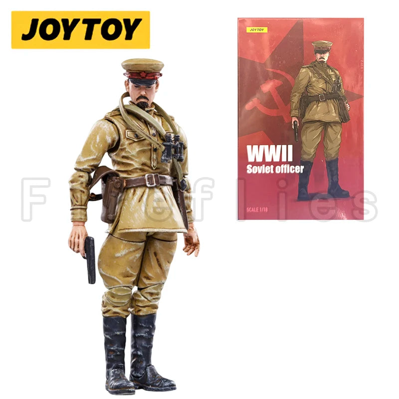 1/18 JOYTOY 3.75inches Action Figure WWII Soviet Officer Anime Collection Model Toy For Gift