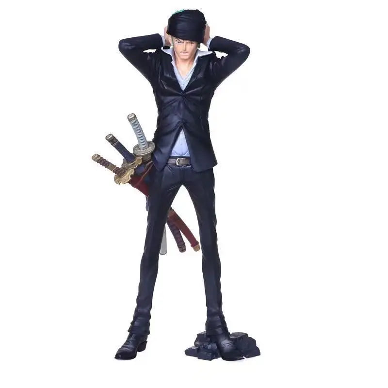 26 cm große One Piece Figur, Anime-Cartoon Roronoa Zoro, PVC-Sammelfigur, Spielzeugpuppe für Kinder, Geschenk