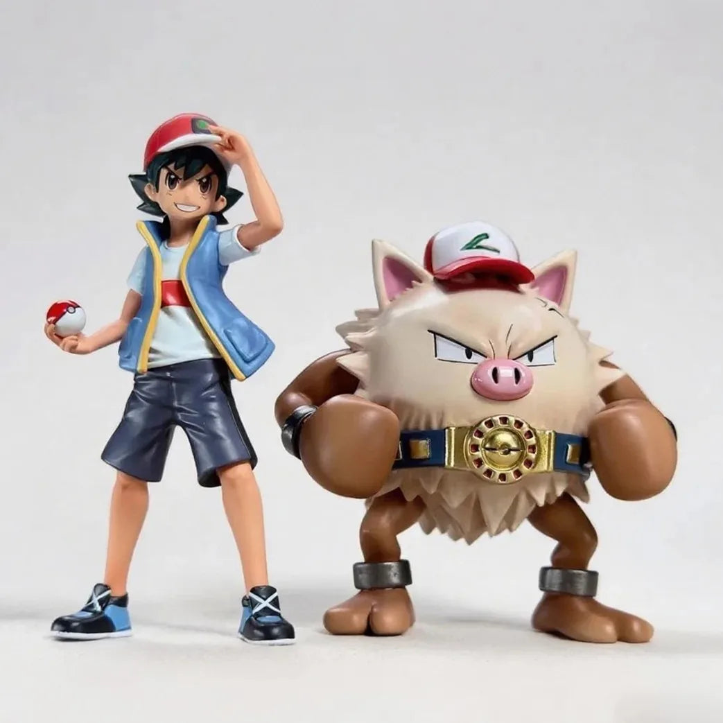 5,5 cm große Anime-Pokémon-Figur Primeape mit Hut, Actionfigur aus PVC, Sammlermodell, Spielzeug für Kinder, Geschenk