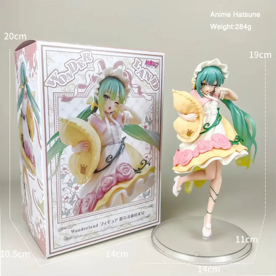 Hot Bandai Hatsuned Miku Anime Noodle Stopper Figure - Flower Fairy Winter Cherry PVC Model Collection Doll Toy Gifts In Stock