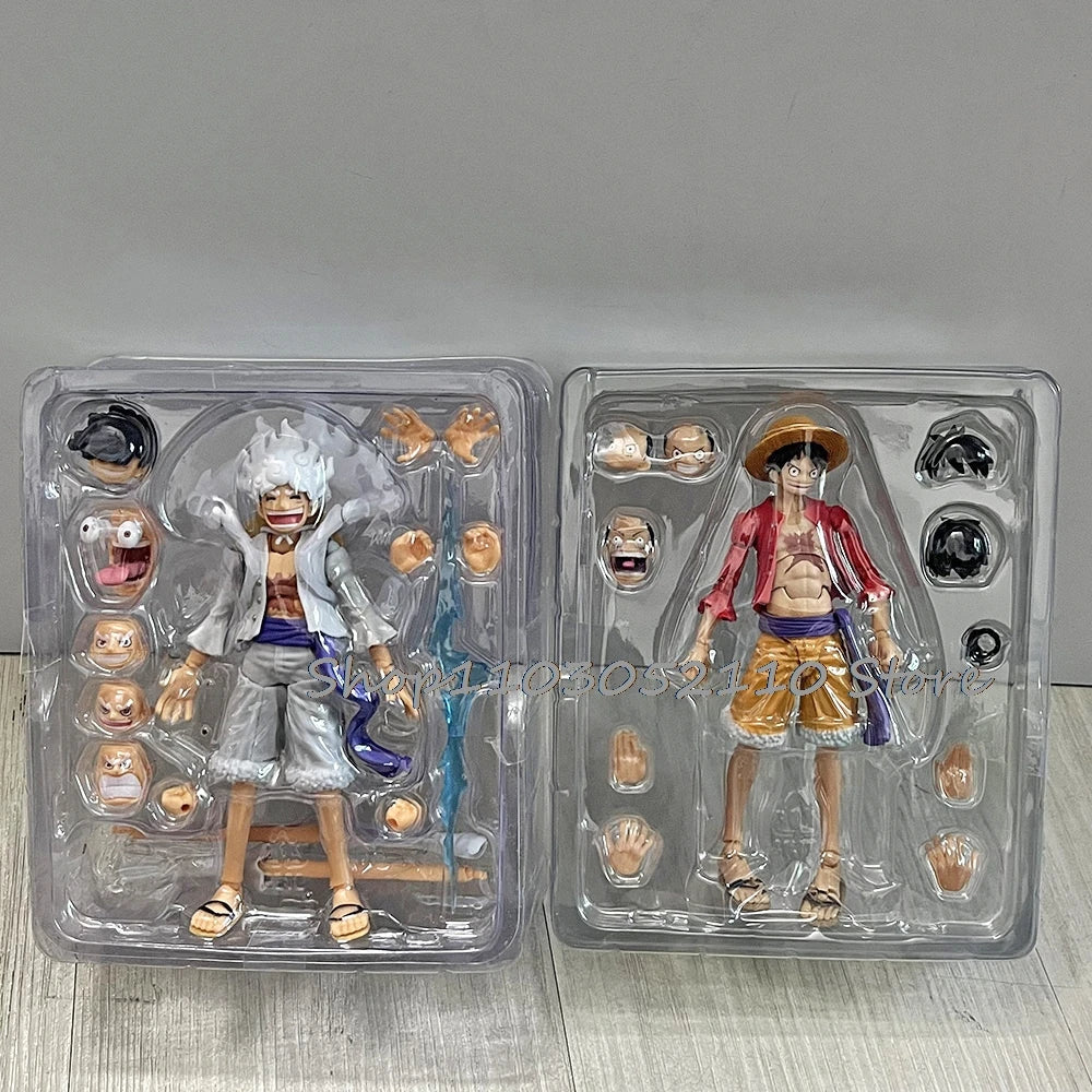 Monkey D. Luffy Figur, White Nika Luffy SHFiguarts Luffy SHF Figur, bewegliche Gelenke, Sammlermodell, Spielzeug, Geburtstagsgeschenk