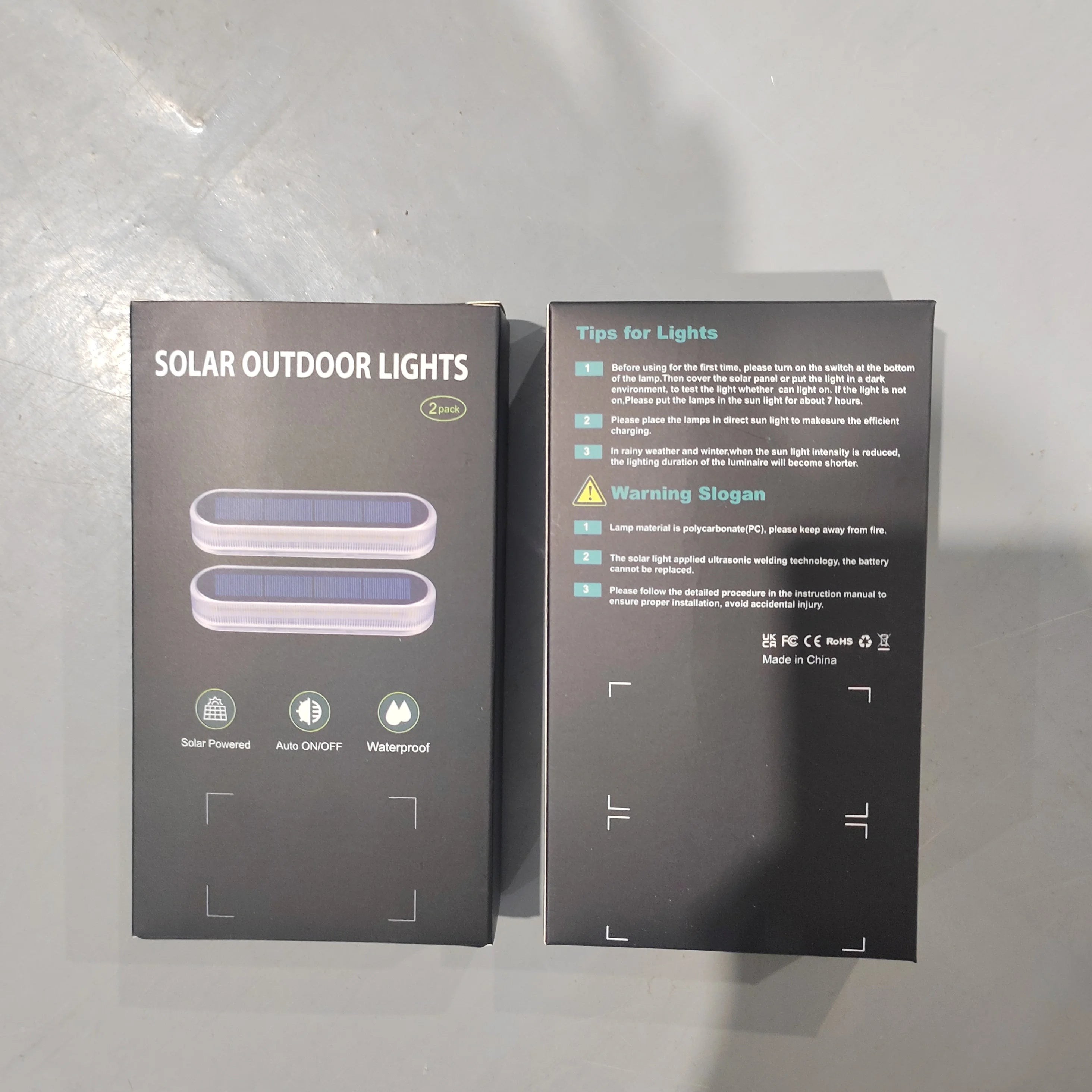 Quality Solar Step Lights Waterproof IP68 Warm White LED Path Lights Solar Powered Light Bar for Stairs Driveway Walkway Dock