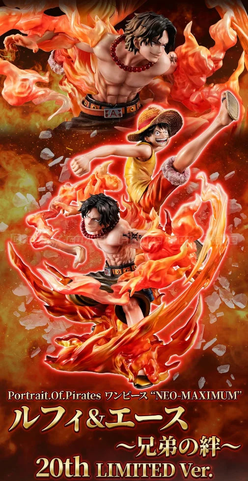 【In Stock】Original MegaHouse POP ONE PIECE Monkey D. Luffy PORTGAS.D.ACE Brotherhood 20th LIMITED Ver.