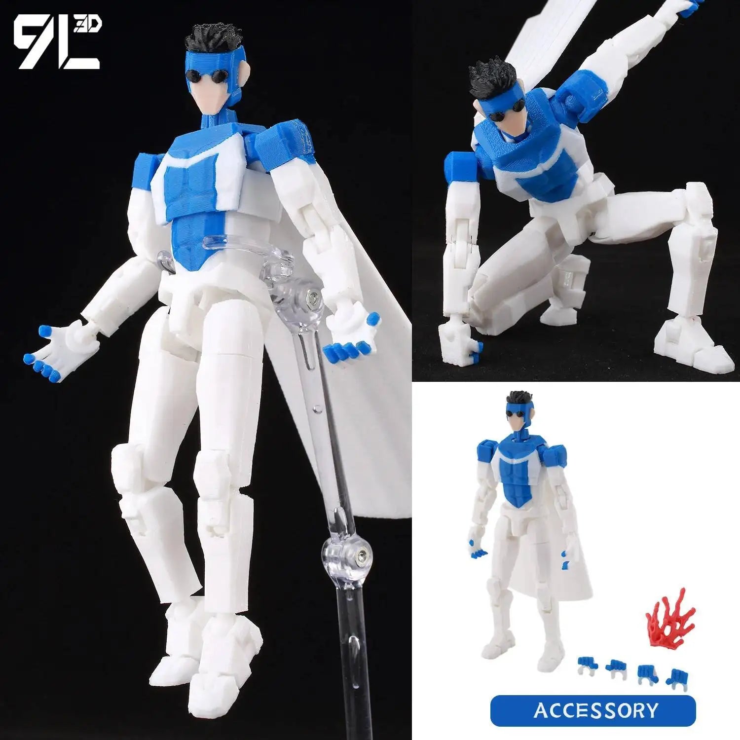 9L3D Superman Invincible Boy Batman Action Figure LUCKY13 Multi-Jointed Poseable T13 Titan13 Hero Model Dummy13 Collectible Toys