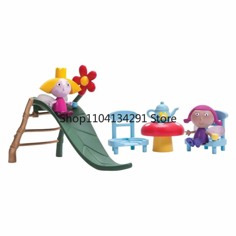 Original Ben And Holly's Little Kingdom Ben's Elf Horn Figures with Accessories Royal Car Collect Play Action Figures Kids Gift
