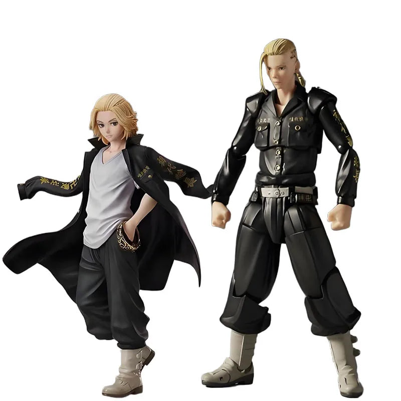 KAIYODO Original REVOLTECH Amazing Yamaguchi Manjiro Sano&Ken Ryuguji Anime Action Figure Assembly Model Toys Model Gift for Boy
