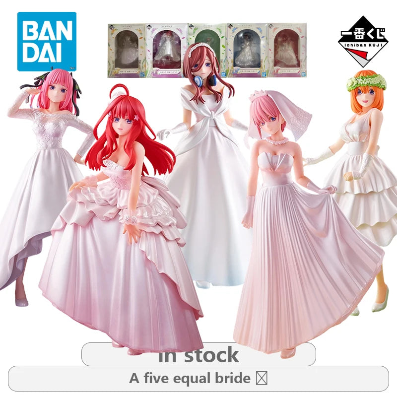 BANDAI Original Ichiban Kuji A Five Equal Bride Series Bride  Anime Not Movable Figure Statue Model Toys Ornaments Gifts Fo Boys